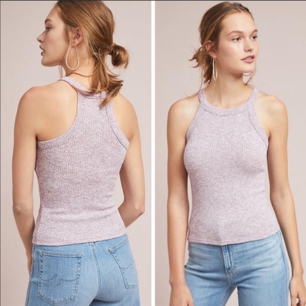 Anthropologie Maeve Raspberry Purple Knit Tank S